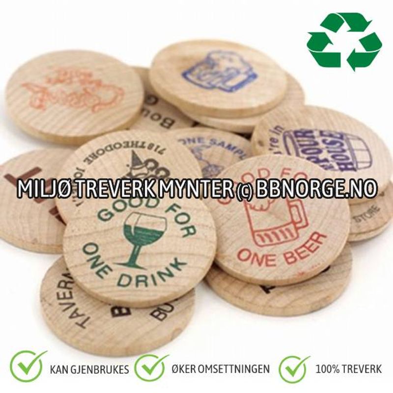 1000 Plastsjetonger med eget trykk
